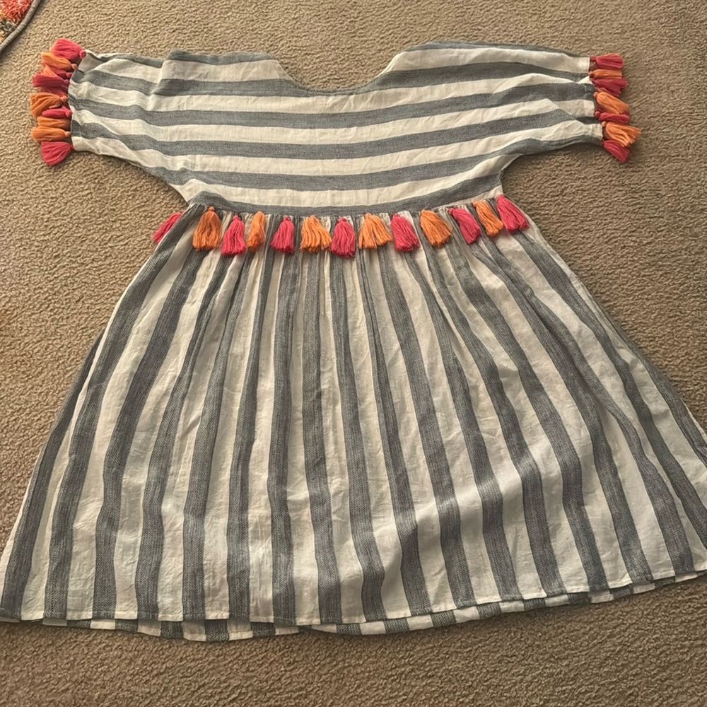THML Stripped tassel Summer Dress Small